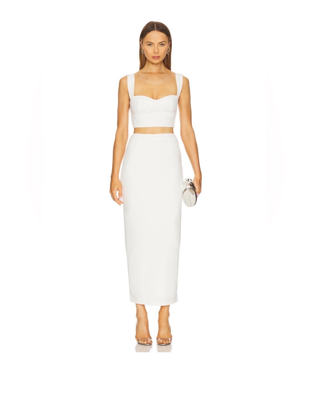 White Maxi Skirt Set
